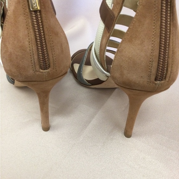 Jimmy Choo Women's Strappy Sandals - Brown, White, and Silver - Picture 9 of 11